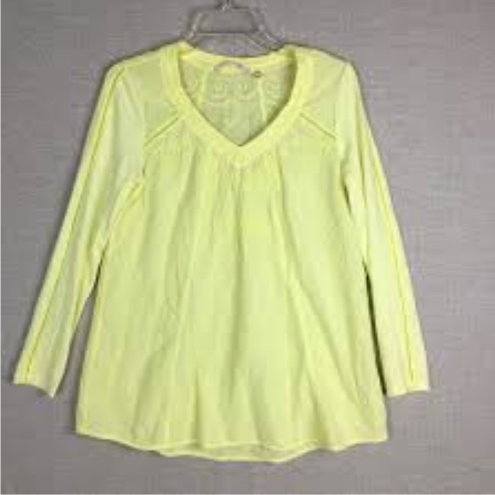 Soft Surroundings - Flowing Yellow Pullover Long Sleeve Top